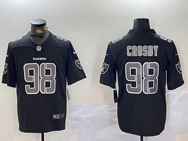 Men%27s Las Vegas Raiders #98 Maxx Crosby Black Limited Fashion Vapor Jersey Dzhi->las vegas raiders->NFL Jersey